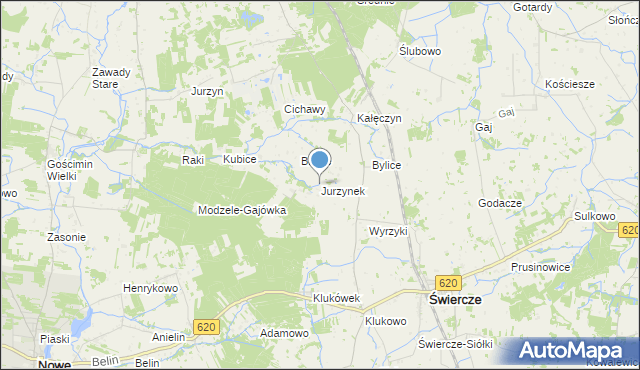 mapa Jurzynek, Jurzynek na mapie Targeo